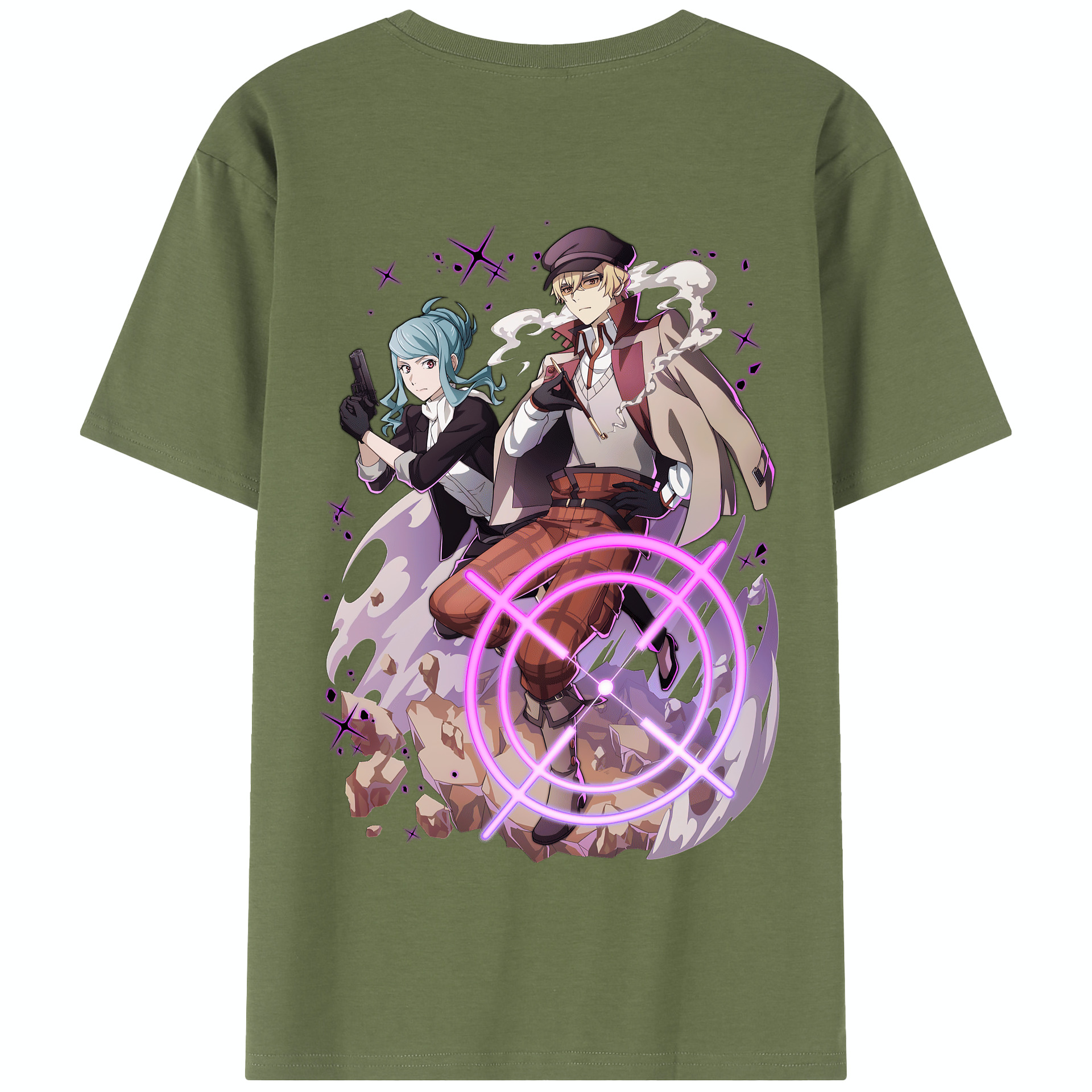 （画像用） 文豪ストレイドッグス Bungo Stray Dogs 綿100％半袖Tシャツ（背面プリント）